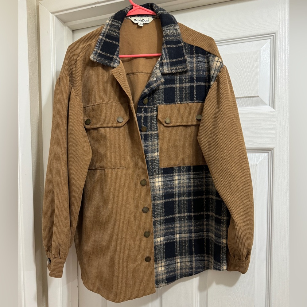 Corduroy Plaid Shacket